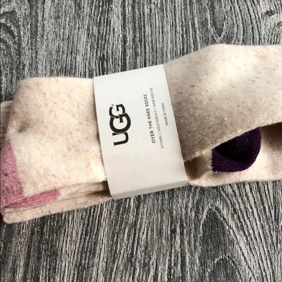π΄SOLDπ΄UGG over the knee color block sock powder - Picture 3 of 3